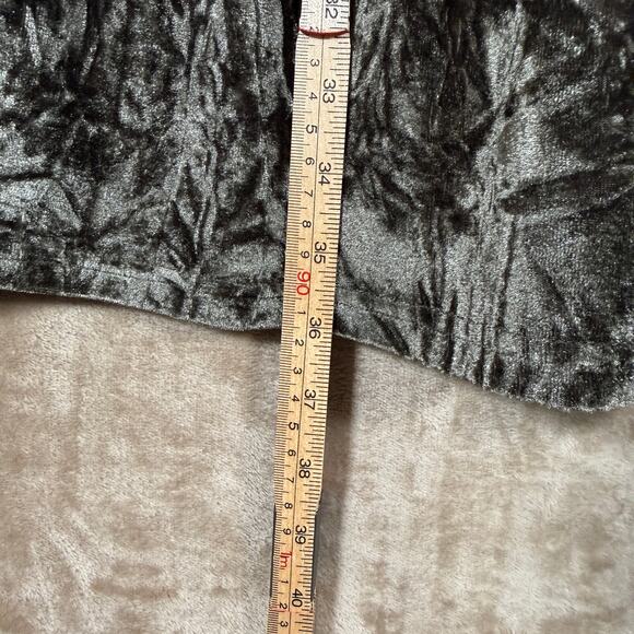 Grade & Gather Crushed Velvet Tunic Dress | Sage Green Boho Pocketed | Large - Picture 7 of 7